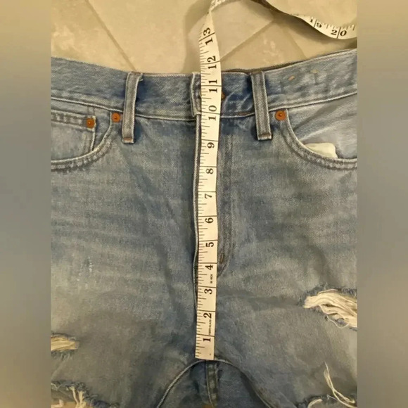 Madewell Relaxed Mid Length Denim Shorts Steenwick Wash Ripped Edition Blue 29 - Picture 7 of 11